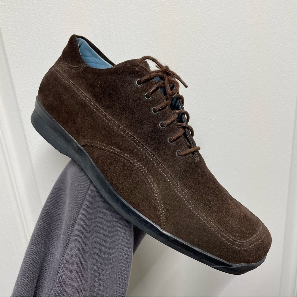 ZEGNA SPORT Brown Suede Oxford‎ Shoes Made in Italy Mens 8 UK Fits US 9.5 - 10